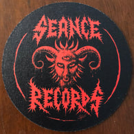 Seance Records Rok Art Goatfukk Beer Coaster (Black & Red)