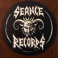 Seance Records Rok Art Goatfukk Beer Coaster (Black & White)