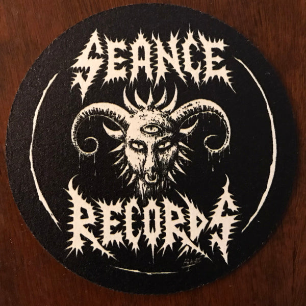 Seance Records Rok Art Goatfukk Beer Coaster (Black & White)