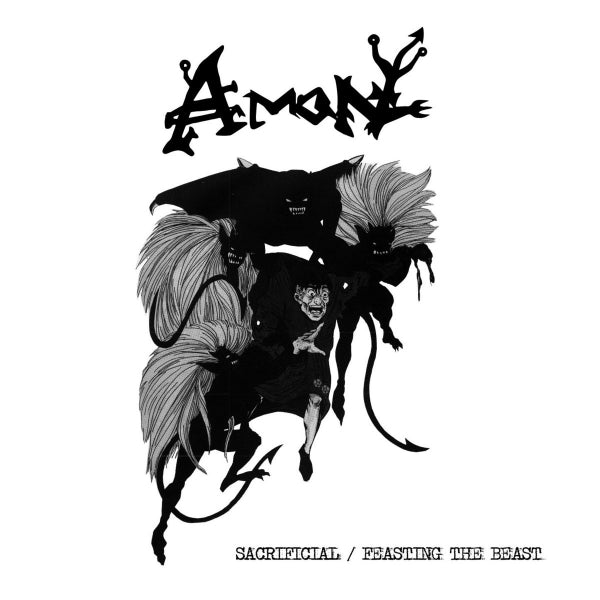 Amon (Deicide)  – Sacrificial / Feasting The Beast LP (Red & Black Marbled Vinyl)