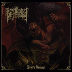 Pestilential Shadows - 'Devil's Hammer' LP (Hellfire Red & Gold Galaxy Effect Vinyl)